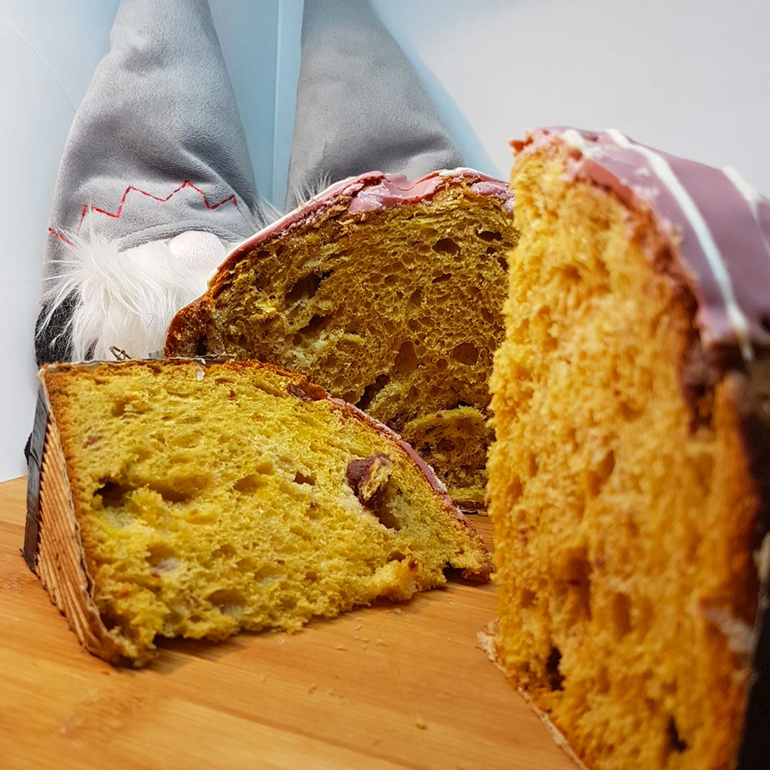 Panettone al Cioccolato Bianco e Lamponi